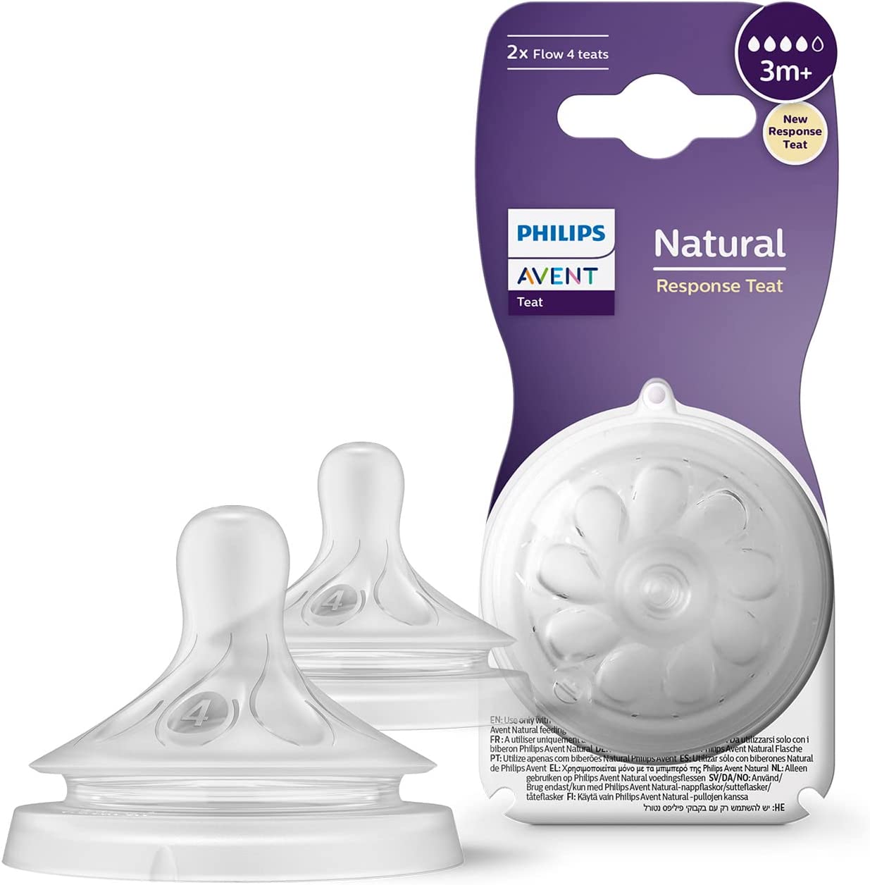 AVENT Smoczek Natural Response 2szt. 3m+ 964/02